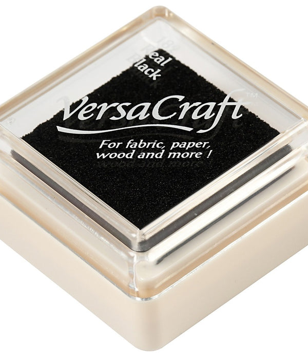 VersaCraft Real Black Ink Pad Textile Fabric Paper Cardboard Stamp - Hobby & Crafts