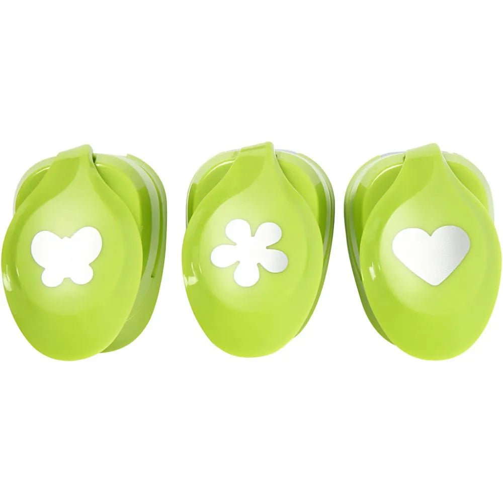 3 Assorted Design Paper Punch Craft Flower Butterfly Heart Card EVA Foam 25 mm