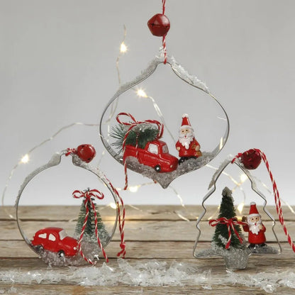 3 x Small Figures Assorted Shaped For Christmas Decoration Crafts Accessories Miniature figurines