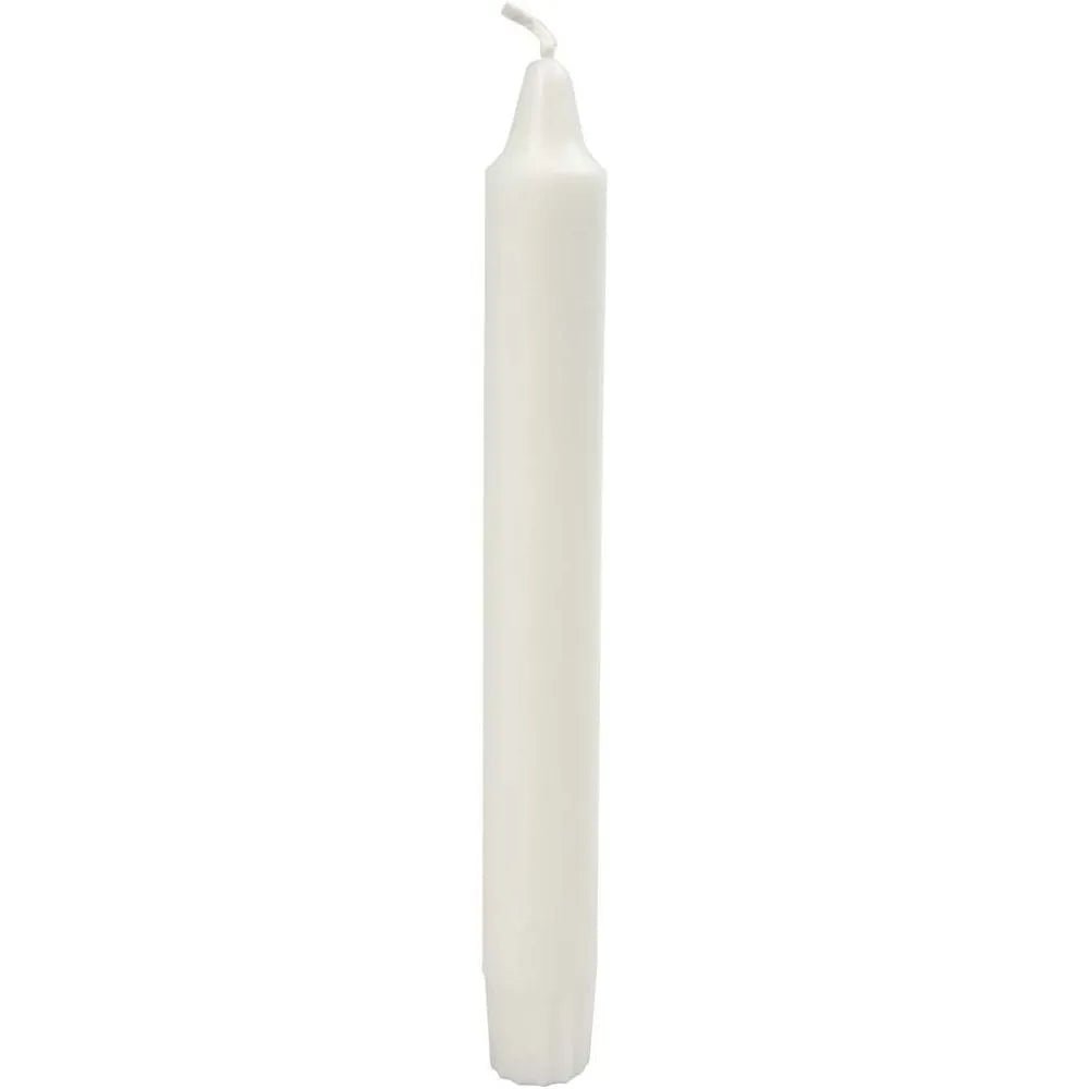 30 White Taper Candles 100% Stearin 8 Hrs Burning Time H:20cm x D23mm Christmas - Home-Crafts