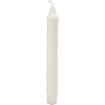 30 White Taper Candles 100% Stearin 8 Hrs Burning Time H:20cm x D23mm Christmas - Home-Crafts