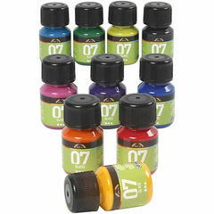 A-Color Glass Paint Bottles 30-250ml | 10pc Sets or Choose Individual Colours | Water Based Glossy  Creative Porcelain Terracotta Plastic Plaster