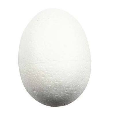 5 x  Polystyrene White EGG Oval Shape - 8 cm - Hobby & Crafts