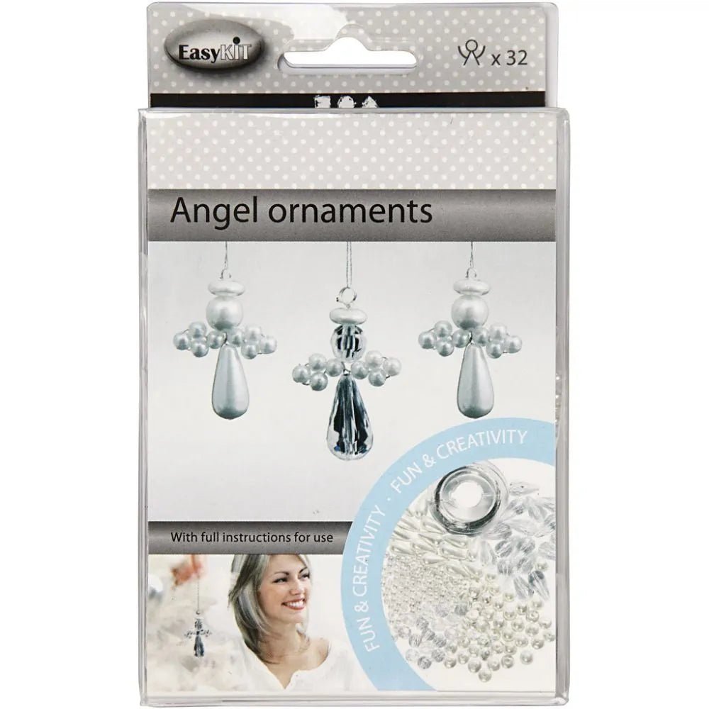 32 Angel Ornament Acrylic Plastic Beads Kit Christmas Decorations Crafts 2.8 cm