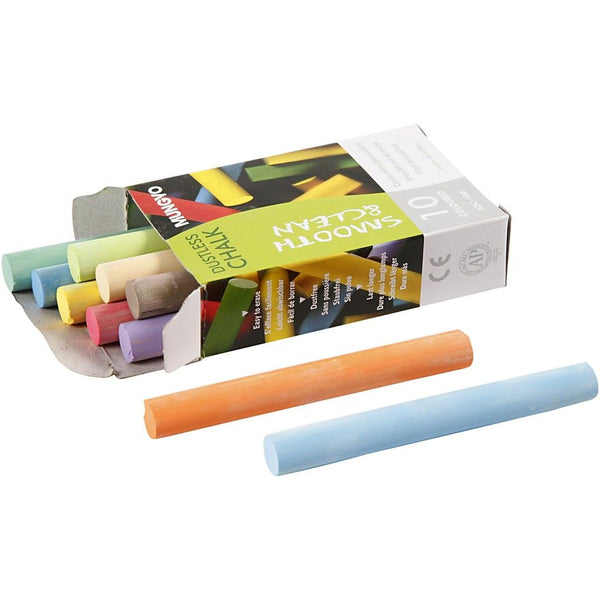 Blackboard Chalk Chalkboard Assorted Colours Dustless Sticks Boxed 8 cm