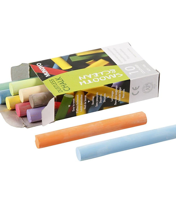 Blackboard Chalk Chalkboard Assorted Colours Dustless Sticks Boxed 8 cm