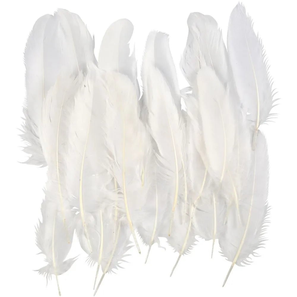 350 Goose Feathers Craft Accessories Decoration Fine Quality 15 cm White