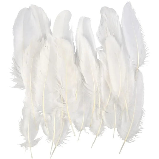 350 Goose Feathers Craft Accessories Decoration Fine Quality 15 cm White