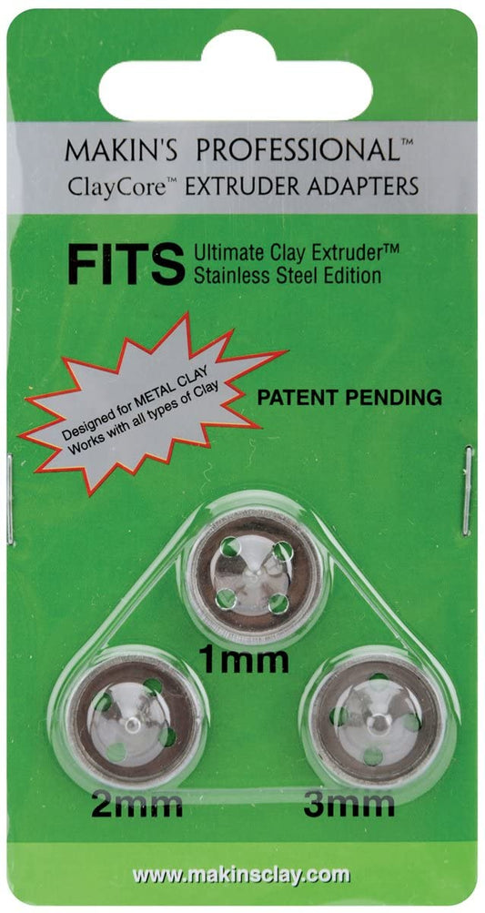 Makin's Clay Clay Pistol Adapter 1-3mm, Grey, 1mm/2mm/3mm