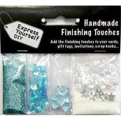 Blue Sequins With Hearts & Glitter - Hobby & Crafts