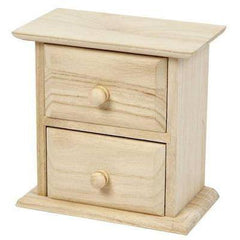 13cm Wooden Craft Chest of Drawers Storage Box Decorate Paint Design - Hobby & Crafts