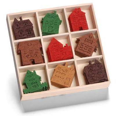 SALE - Christmas FELT Cut Out Embellishments Toppers - Houses - Hobby & Crafts