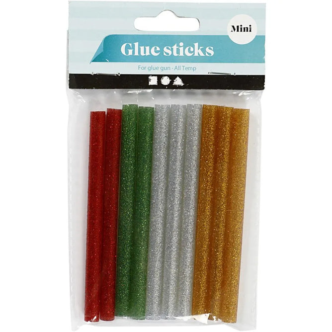 Assorted Clours Glue Gun Sticks D: 7mm L: 10 cm Glitter Decorative Craft Designs