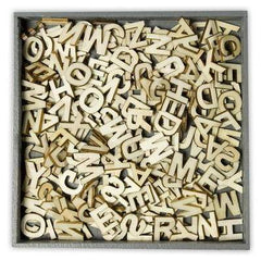 Wooden Decorations Embellishments Toppers - Alphabet Assortment - Hobby & Crafts