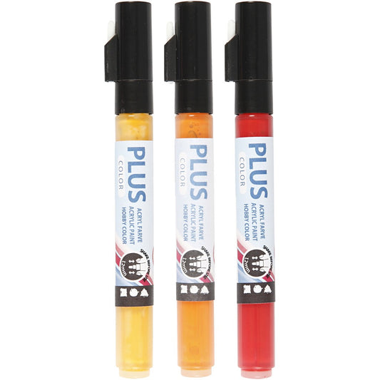 3 x Assorted Water Based Plus Colour Markers Drawing Painting Art Carfts Supply - Hobby & Crafts