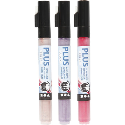 3 x Assorted Water Based Plus Colour Markers Drawing Painting Art Carfts Supply - Hobby & Crafts