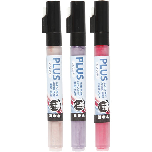 3 x Assorted Water Based Plus Colour Markers Drawing Painting Art Carfts Supply - Hobby & Crafts