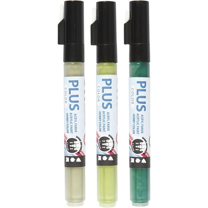 Plus Color Marker 14.5cm | Line 1-2 mm| Choose Colour 3 Packs 5,5ml Water Based