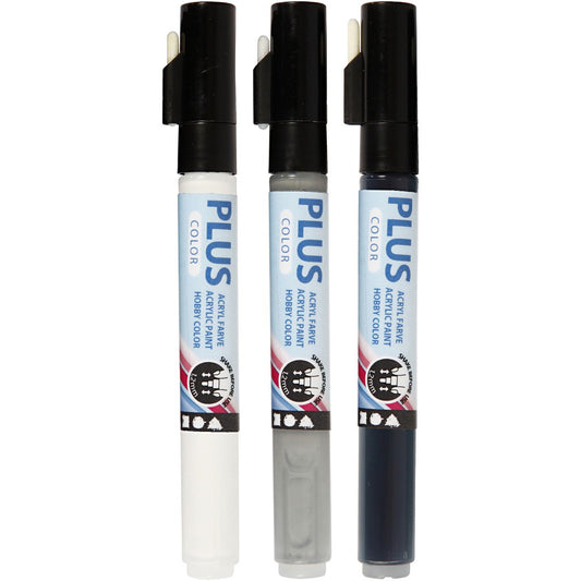 3 x Assorted Water Based Plus Colour Markers Drawing Painting Art Carfts Supply - Hobby & Crafts
