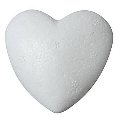 10 x Polystyrene Heart Shape Craft Decorations - 6 cm - Hobby & Crafts