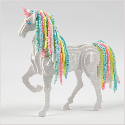 3D Plywood Toy Construction Kit Children Decoration Crafts 18x4.5x16 cm - Horse - Home - Crafts