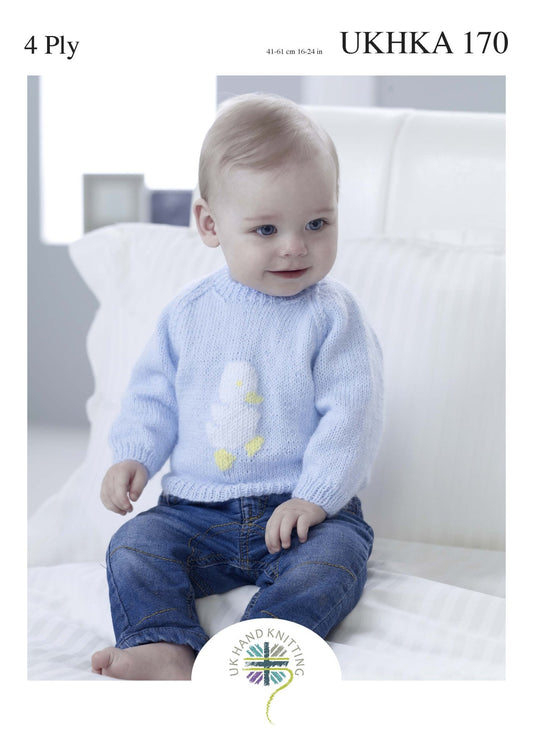 4 Ply Knitting Pattern Embroidered Jumper 0 To 4 Years 41 - 66 cm 16 - 26 inches - Home - Crafts