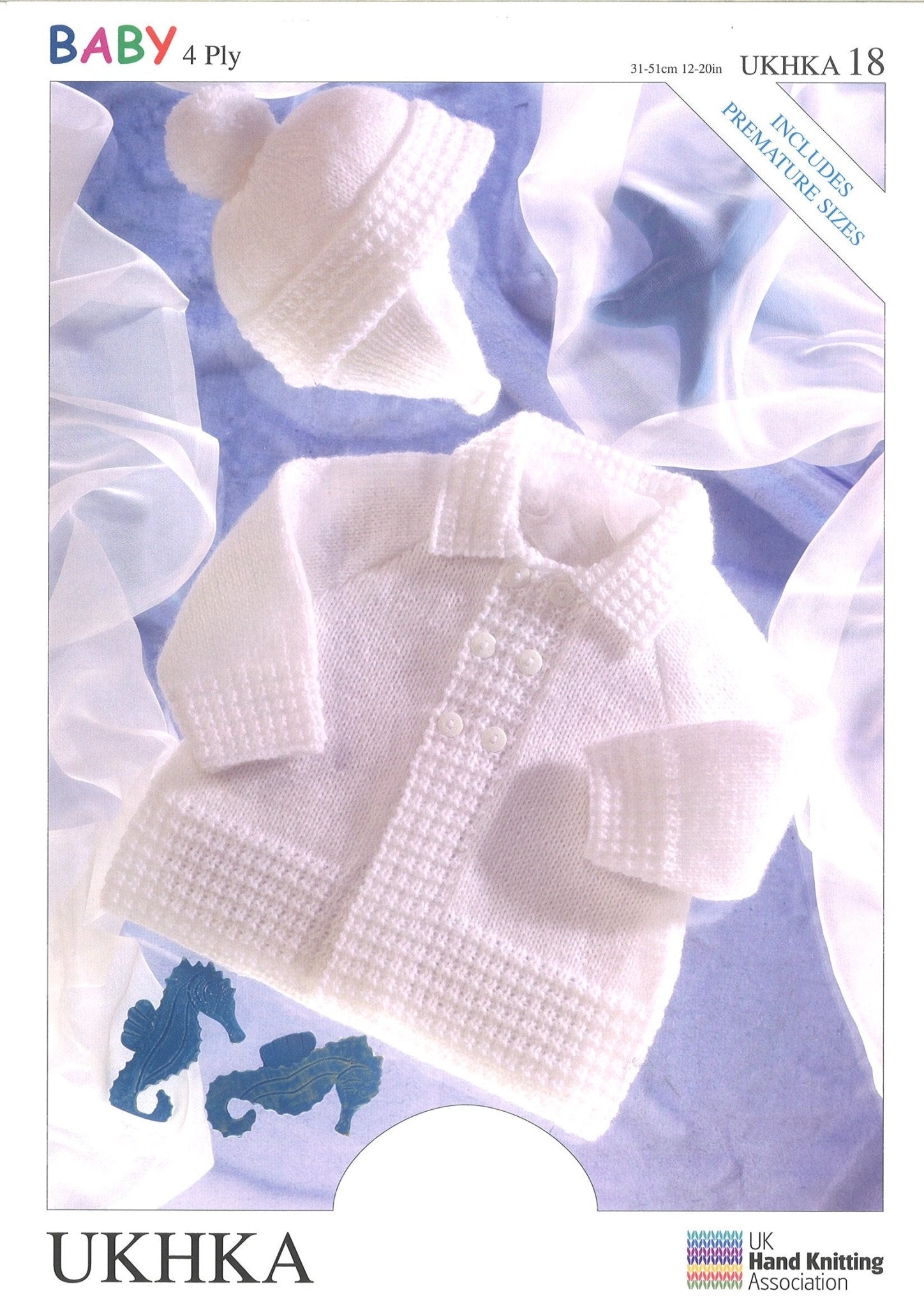 4 Ply Knitting Pattern Matinee Coat Helmet 0 To 1 Years 31 - 51 cm 12 - 22 inches - Home - Crafts
