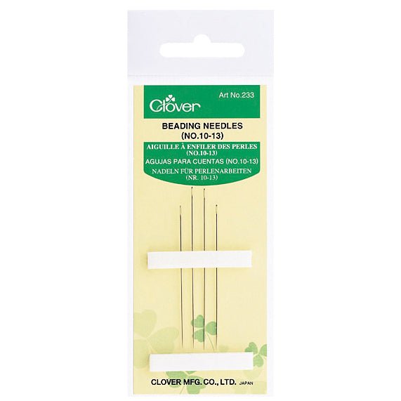 4 x Clover Hand Sewing Fabric Needles With Nickel Tip Beading Haberdashery - Home - Crafts