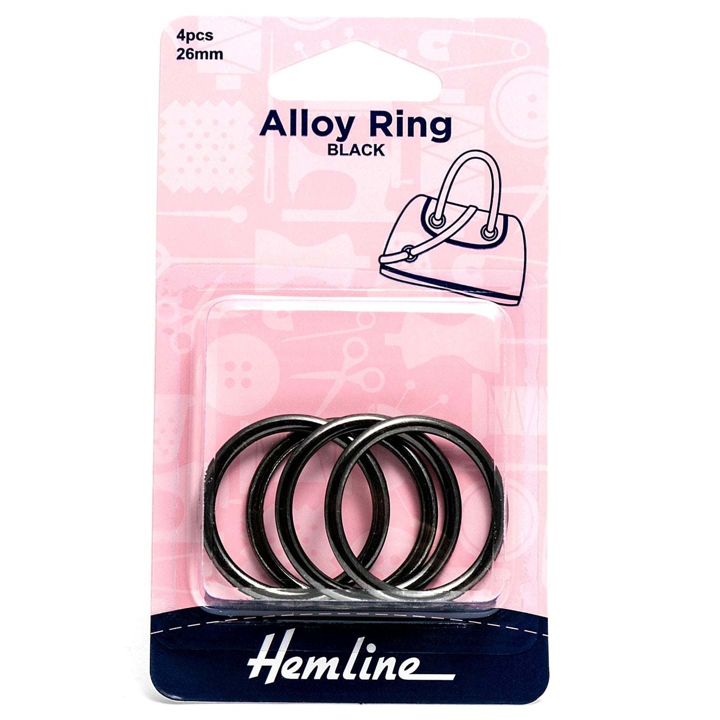 4 x Hemline Circular Alloy Rings Macramé Bag Making Crafts 26mm - Select Colour - Home - Crafts