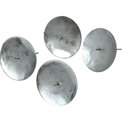 4 x Metal Round Shape Candle Holders With Spear For Christmas Decorations D: 7cm