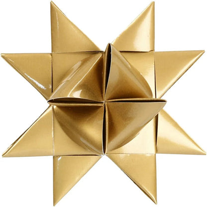 40 x Vivi Gade Gold With Glitter Lacquered Surface Paper Star Strips Crafts