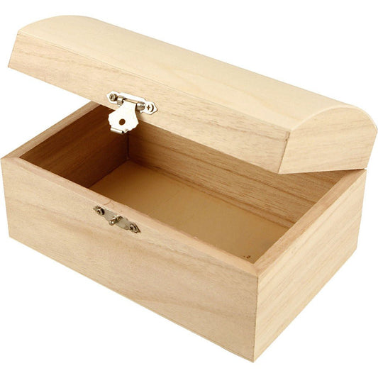40 x Wooden Treasure Chest Storage Box 16cm Decorate or Paint - Bulk OFFER - Home - Crafts