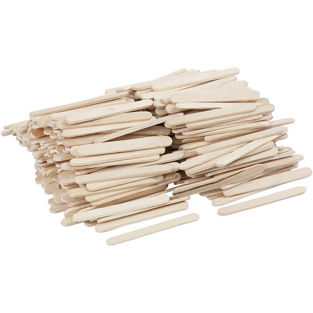 400 x Birch Wood Mini Lightweight Sticks For Ice Lolly Decoration Crafts 5.5 cm - Home - Crafts