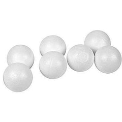 25 x Polystyrene Balls Craft Decorations Round Sphere - 6 cm - Hobby & Crafts