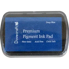 DOVECRAFT Fast Drying Premium Pigment Ink Pads For Stamping - Deep Blue - Hobby & Crafts