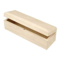 Natural Wooden Pencil Box 20 cm Decorate or Paint - Hobby & Crafts