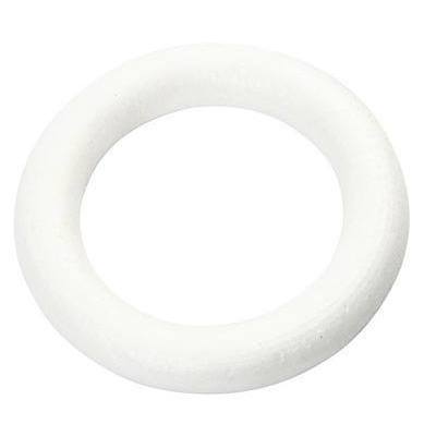 5 x Polystyrene Ring Shape Craft Decorations - 17 cm - Hobby & Crafts