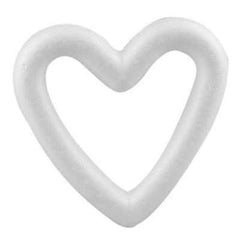 1 x Polystyrene Heart Cut Out Shape Craft Decorations - 13.5 cm - Hobby & Crafts