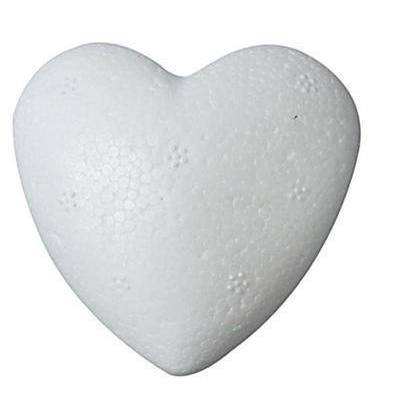10 x Polystyrene Heart Shape Craft Decorations - 8 cm - Hobby & Crafts