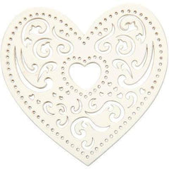 18 Filigree Lace Love Heart Cut Out Wedding Invitation Card Craft Embellishments - Hobby & Crafts