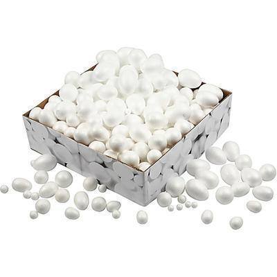 Polystyrene Balls & Eggs - Bulk Buy 550 Assorted - Hobby & Crafts