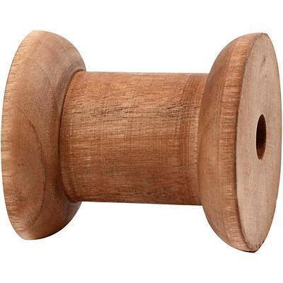 5 x Stained Wooden Thread Spool Vintage Antique Decorate/Decoration Plain Craft - Hobby & Crafts