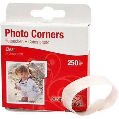 Self-Adhesive 250 Pieces Clear Photo/Picture Corners Card Making Scrapbooking - Hobby & Crafts