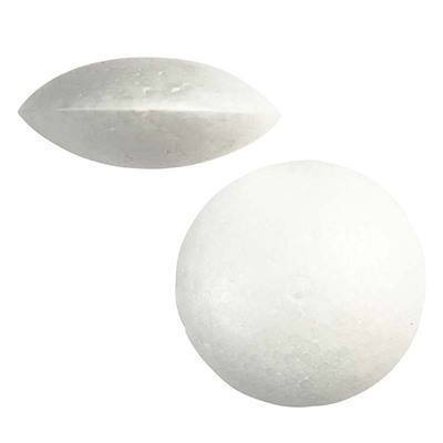 20 x Polystyrene FLAT Shape BALLS Craft Decorations - 7.5 cm - Hobby & Crafts