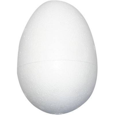 5 x Polystyrene White EGG Shape Craft Decorations Modelling Oval Christmas 8cm - Hobby & Crafts