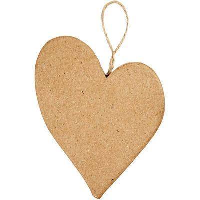 Crazy Love Heart Shaped Personalise Craft Make Own Hanging Plaque Decoration x 1 - Hobby & Crafts