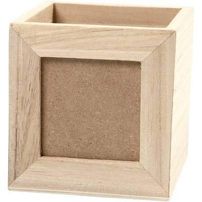 Small Wooden Storage 10cm Box Window Frame Decorate Personlise Art Wood Craft - Hobby & Crafts