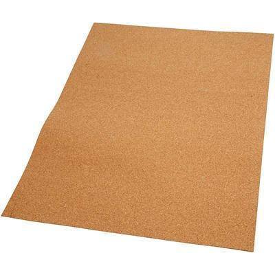 4 x Real Cork Plate 2mm Sheet Easy to Cut Craft Paper - Hobby & Crafts