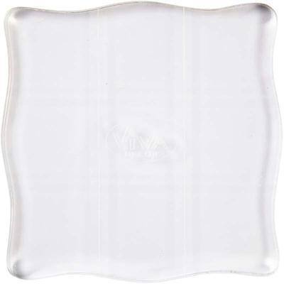 10cm Transparent Square Acrylic Stamp Block For Silicone/Clear Craft Stamping - Hobby & Crafts