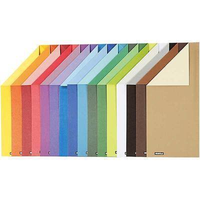 16 x A4 Card Stock Assorted Colours Double Sided Making Scrapbooking Craft 250g - Hobby & Crafts